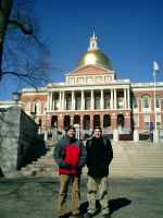 Martin and Scott in front of the Massachusetts State House