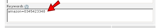 Placing the Amazon ASIN code in your keywords section