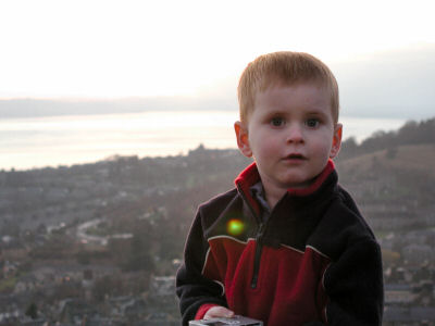 Alex at the top of Dundee Law