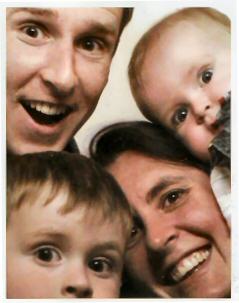The Sutherlands squished into a photo booth