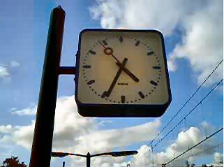 A Dutch train station clock